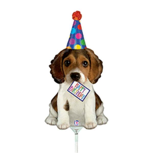 Betallic 14 in. Birthday Puppy Balloon 86590
